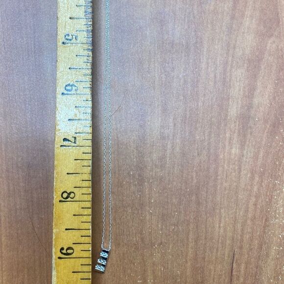 10k gold genuine 6 diamond pendant 16” chain marked yesterday today tomorrow - Picture 11 of 11